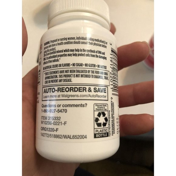 Walgreens Essentials Other Zinc 5 Mg 00 Caplets Immune System